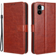Откидной чехол для Xiaomi Redmi A1 4G / A2 4G, Crazy Horse Wallet, коричневый
