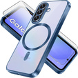 Чохол для Samsung Galaxy A36, Electro MagSafe, темно-синій + Скло на екран