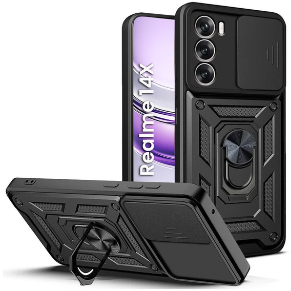 Чохол NOX Camera Slide Realme 14X / Realme C75, CamShield Slide, чорний