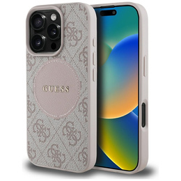Чехол Guess 4G Circle с классическим логотипом, для MagSafe для iPhone 16 Pro Max