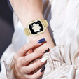 Металический браслет с чехлом для часов Apple Watch 4/5/6/SE 44mm, Gold