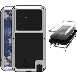 Чoхол Love Mei до Samsung Galaxy S25 Ultra, armored with glass, сірий