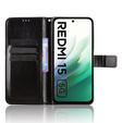 Чохол-накладка для Xiaomi Redmi 15 5G/4G, текстурований Crazy Horse, чорний