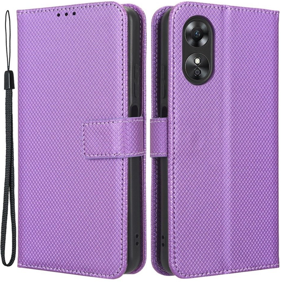 Откидной чехол для Oppo A17, Wallet Smart Magnet, фиолетовый