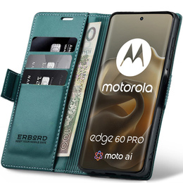 ERBORD Глянцевий гаманець Litchi з клапаном для Motorola Edge 60 Pro