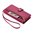 Откидной чехол для iPhone 16 Plus, Wallet Zipper Pocket, красный
