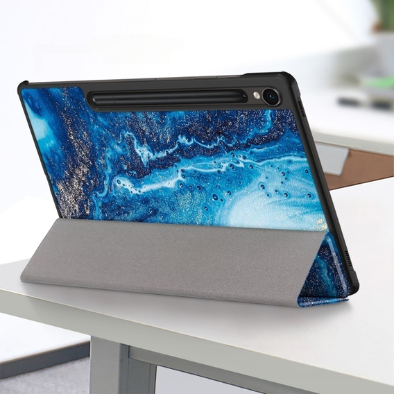Чехол до Samsung Galaxy Tab S9, Smartcase Hybrid Pen Slot, sea wave