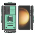 Чехол для Samsung Galaxy S24 Ultra, KickStand Camera Lens, зелёный