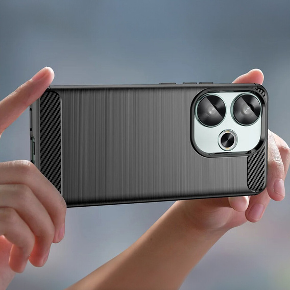 Чехол до Xiaomi Redmi 13, Carbon, чёрный