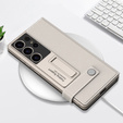 Флип-кейс для Samsung Galaxy S25, GKK Card Slot Wallet, титановый серый