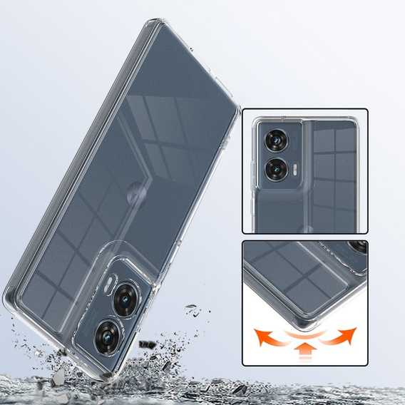 Чехол до Motorola Edge 50 Fusion, Fusion Hybrid, прозрачный