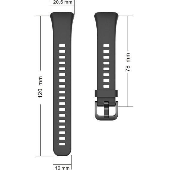 Силиконовый ремешок для Huawei Band 6 / Honor Band 6, Black