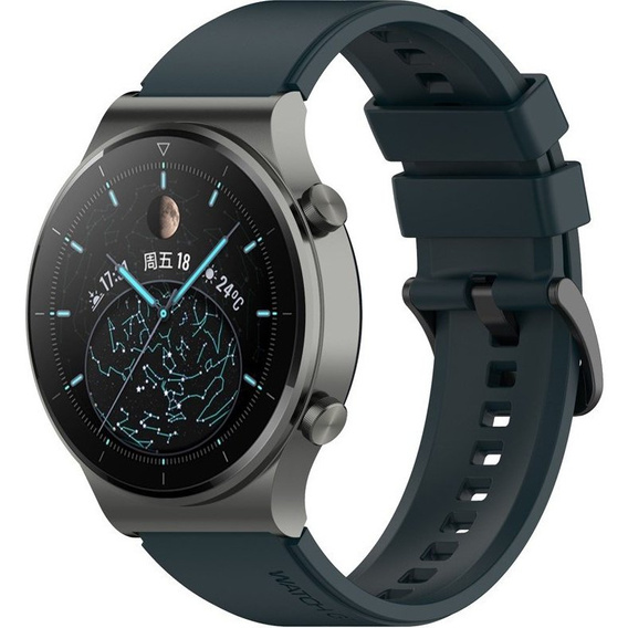 Силиконовый ремешок до Huawei Watch GT 2 Pro - Blackish Green