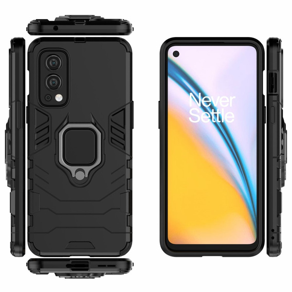 Чoхол до OnePlus Nord 2 5G, Kickstand Ring, чорний