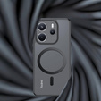 Чохол для Xiaomi Redmi Note 14 4G, для MagSafe, ERBORD Matt Case, чорний + захисне скло