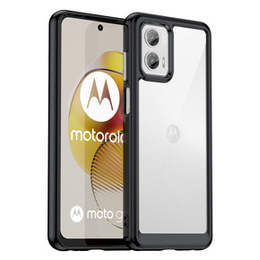Чехол до Motorola Moto G73 5G, Fusion Hybrid, прозрачный / черный