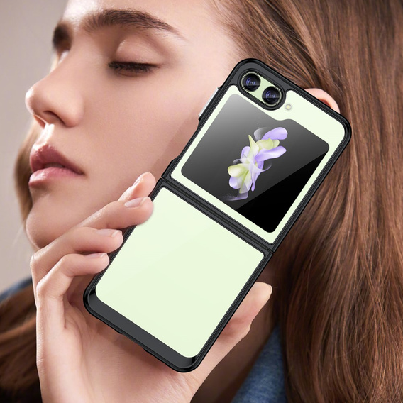 Чехол до Samsung Galaxy Z Flip 5 5G, Fusion Hybrid, прозрачный / черный