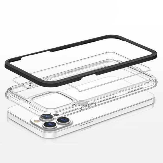 Чехол ERBORD Hybrid Frame для iPhone 13 Pro, Чёрный