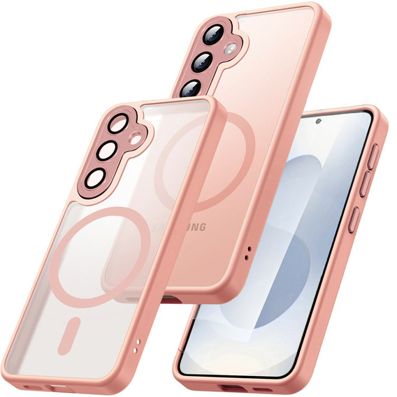 Матовий чохол для iPhone 17 Pro, для MagSafe, напівпрозорий рожевий