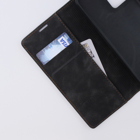 Чехол для Xiaomi Redmi Note 12 5G / Poco X5 5G, ERBORD Vintage, бумажник с клапаном, чёрный