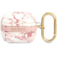 Оригинальный чехол для наушников от Guess для AirPods 3, Marble Strap, Pink