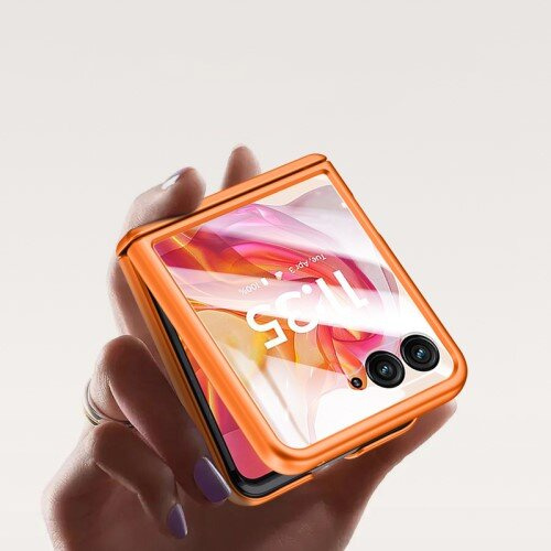 Чехол со стеклом для Samsung Galaxy Z Flip5 5G, PC Case, чёрный