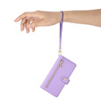 Откидной чехол для Samsung Galaxy S24 FE, Wallet Zipper Pocket, фиолетовый