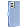 Откидной чехол для Motorola Moto G54 5G, Wallet Zipper Pocket, синий