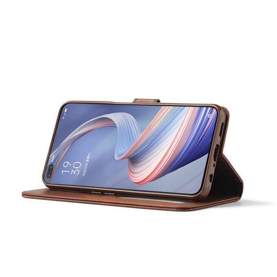 Чохол-книжка для Oppo Reno 4 Z 5G, LC.IMEEKE, коричневий