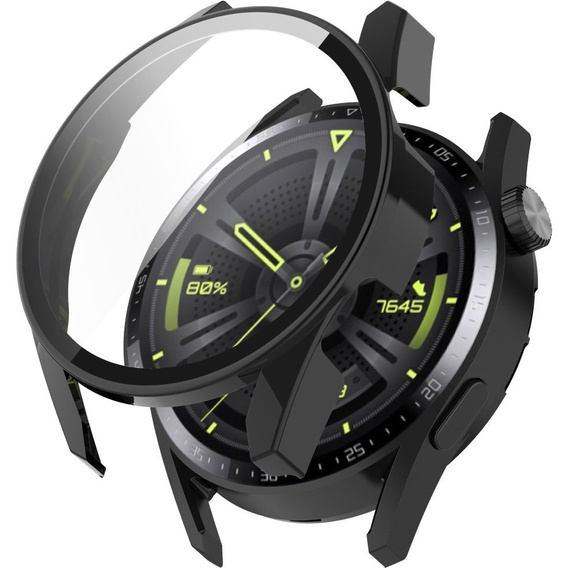 2в1 чохол та захисне скло для годинника Huawei Watch GT 3 42mm, Case, Black
