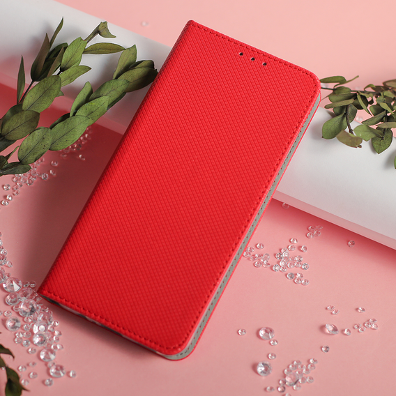 Чохол для Oppo Reno 11F 5G, Smart Magnet, червоний + скло 9H