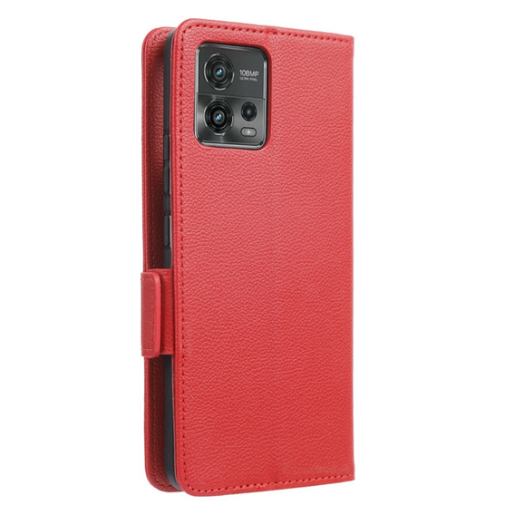 Откидной чехол для Motorola Moto G72, Wallet Thin Magnet, красный