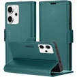 Чохол для Oppo Reno 14, ERBORD Glossy Litchi, гаманець з клапаном, зелений