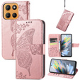 Чохол-книжка для Motorola Moto G15 / Motorola Moto G15 Power, Butterfly, рожевий rose gold