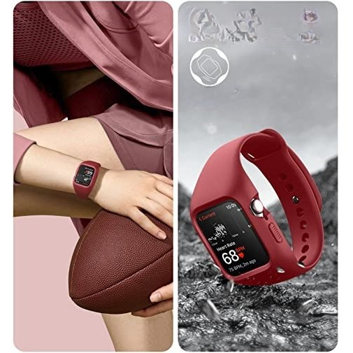 Ремінець + чохол Suritch для Apple Watch 4/5/6/7/8/SE 44/45mm, червона