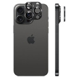 Скло для камери iPhone 16 Pro / 16 Pro Max, чорне з металевим покриттям ERBORD