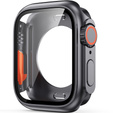 2в1 чехол и защитное стекло для часов Apple Watch 7/8 45MM, Original Black/Orange