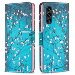 Откидной чехол для Samsung Galaxy A55 5G, Wallet, Sakura, синий