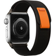 Нейлоновый ремешок до Apple Watch 1/2/3/4/5/6/7/8/SE/ULTRA 42/44/45/49mm, Black / Orange