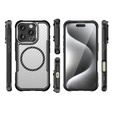 Чехол для iPhone 16 Pro, гибридный чехол Fusion Hybrid Carbon, для MagSafe, чёрный