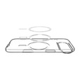 Чохол Spigen для iPhone Air, рідкокристалічний MagSafe, прозорий/білий