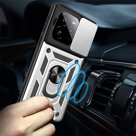 Чохол NOX Camera Slide Realme GT 7 Pro, CamShield Slide, сріблястий