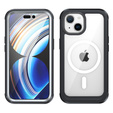Чохол для iPhone 15, броньований Full Protect 360° для MagSafe, скло для екрану, чорний