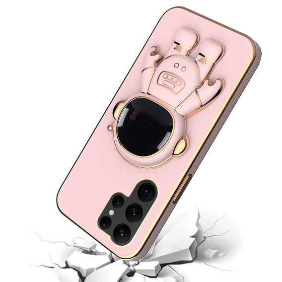 Чoхол до Samsung Galaxy S22 Ultra, Astronaut, рожевий rose gold