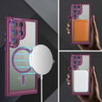 Чохол для Samsung Galaxy S23 Ultra, ERBORD Impact Guard, MagSafe, бордовий