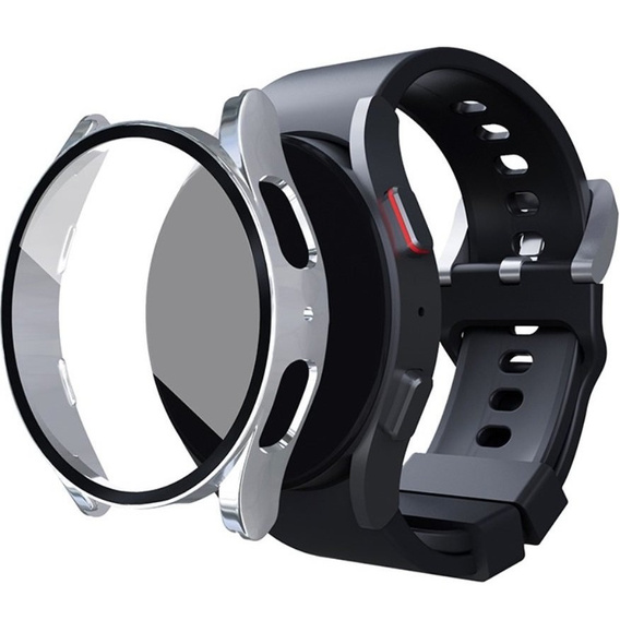 Силіконовий футляр із вбудованим захисним склом до Galaxy Watch5 40mm, Silver