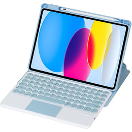 Чехол клавиатура для iPad 11" 2025 A16 (11 gen.) / iPad 10.9" 2022 (10 gen.), Rotary 360° Leather, светло-голубой