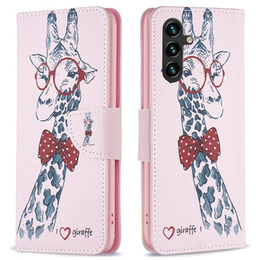 Откидной чехол для Samsung Galaxy A05s, Wallet, giraffe, розовый