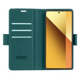 Чохол для Xiaomi Redmi Note 13 5G, ERBORD Glossy Litchi, гаманець з клапаном, зелений