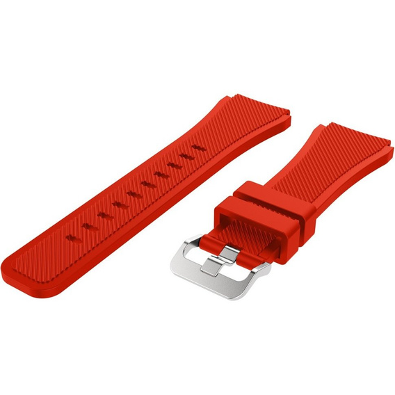 Силиконовый ремешок Twill Texture 22mm, Red